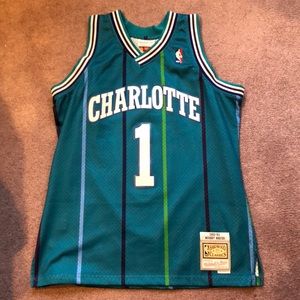 L Men's Charlotte Hornets Muggsy Bogues Mitchell & Ness Harwood Classics 1992-93